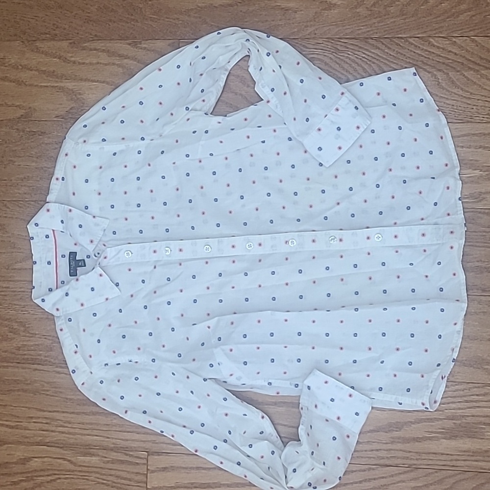 Talbots Cotton Button Front Blouse MP